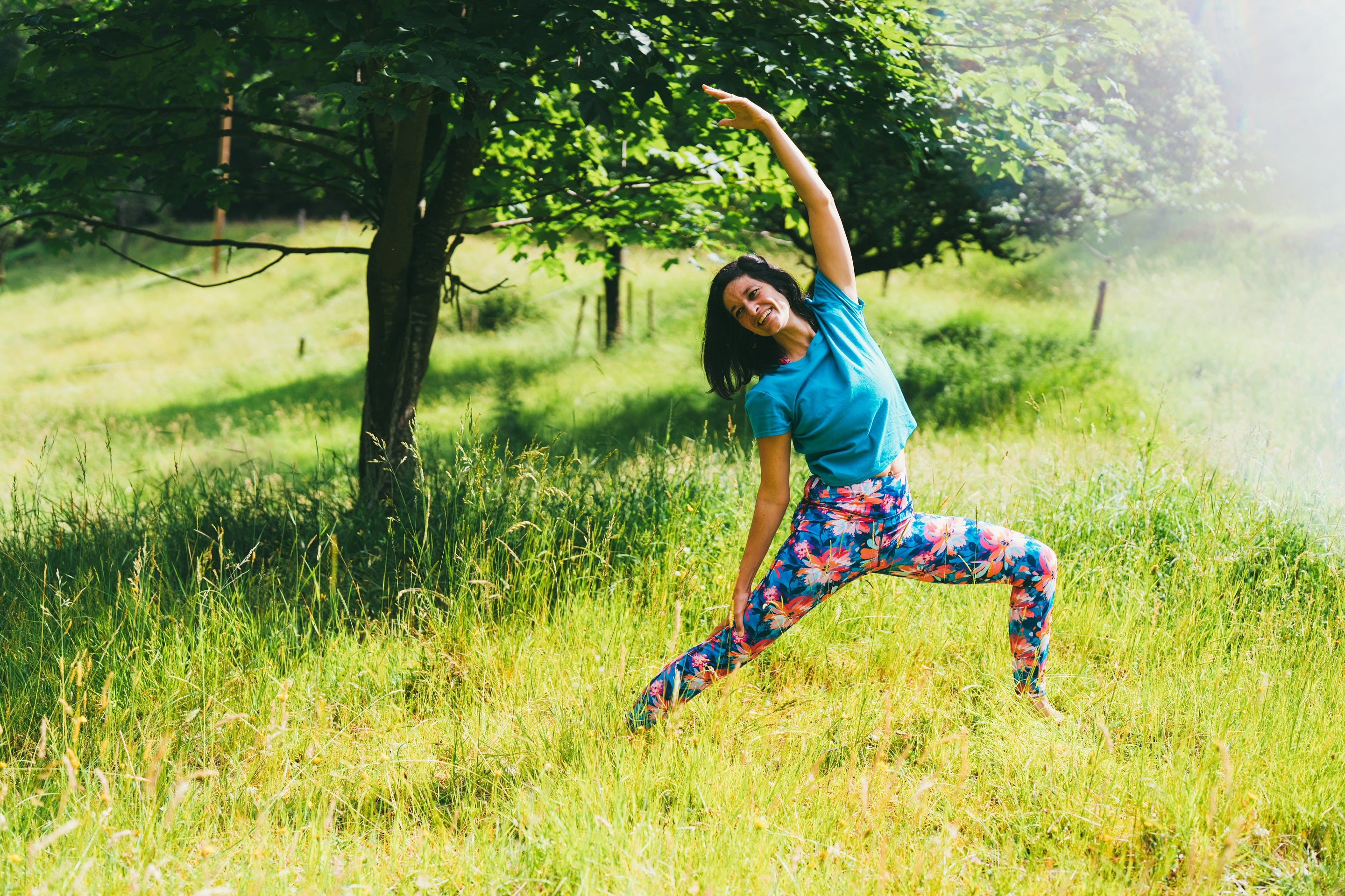 ariane en tenue geopelie legging et t-shirt