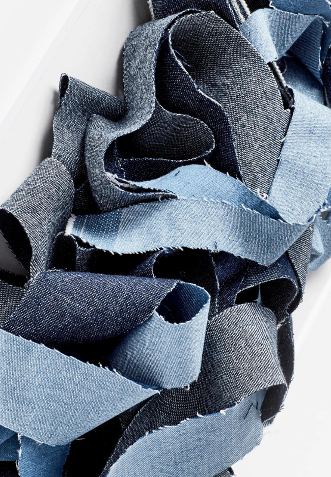 déchets textils transformés en fils