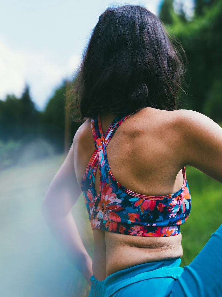 brassière yoga ecoresponsable et made in france mesange jaïpur fiesta