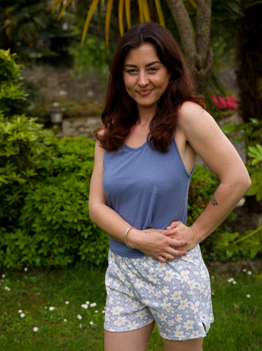 geopelie débardeur pyjama rossignol bleu lavande