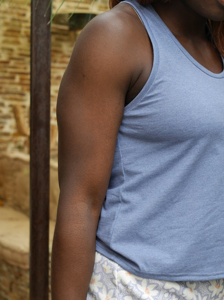 geopelie débardeur pyjama rossignol bleu lavande