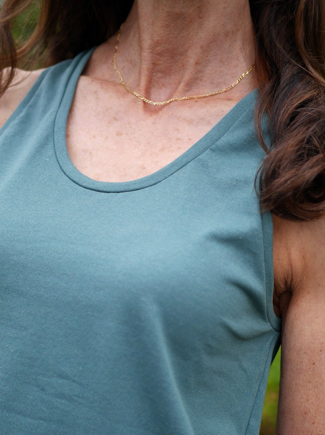 débardeur de pyjama vert forêt écoresponsable made in france