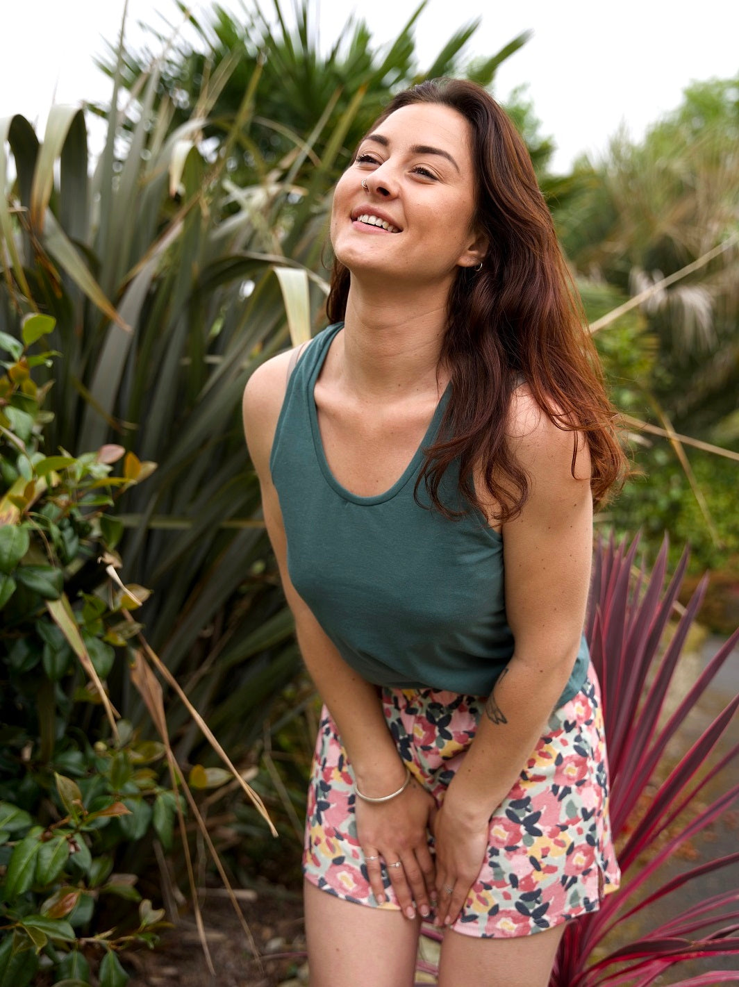 débardeur de pyjama vert forêt écoresponsable made in france