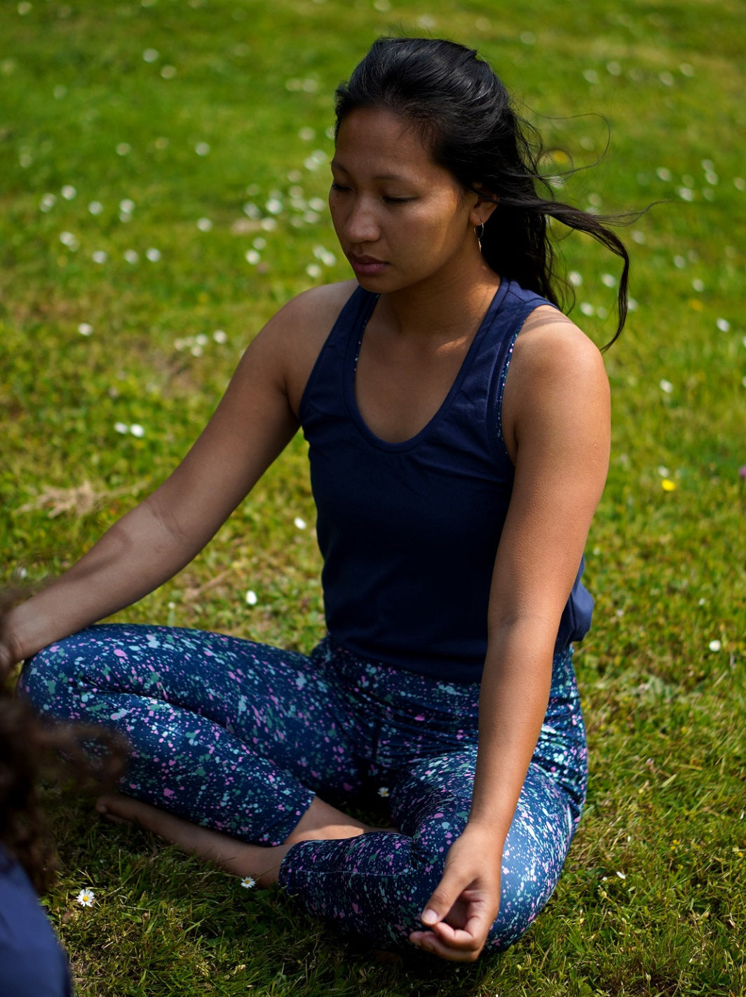 debardeur yoga sibia marine ecoresponsable et made in france