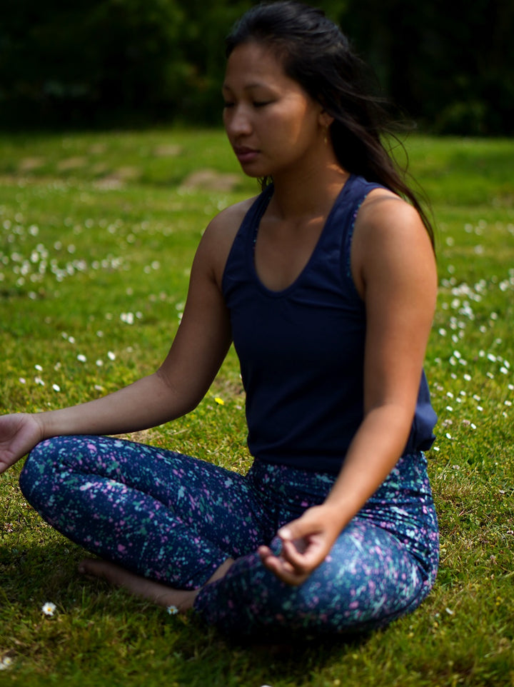 debardeur yoga sibia marine ecoresponsable et made in france