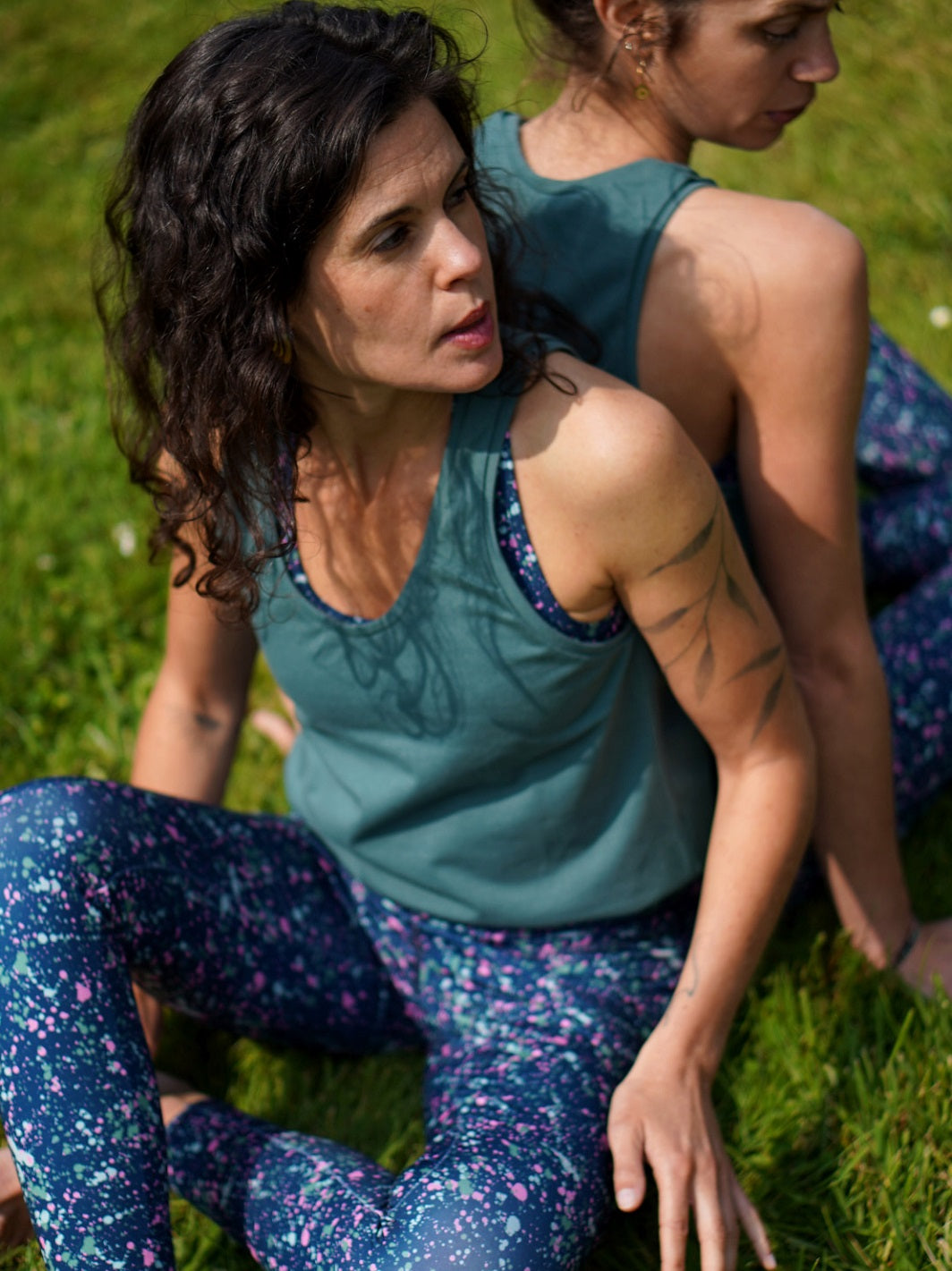 debardeur yoga sibia vert ecoresponsable et made in france