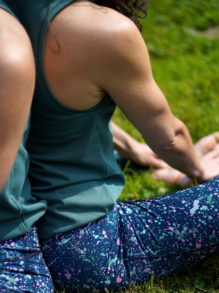 debardeur yoga sibia vert ecoresponsable et made in france