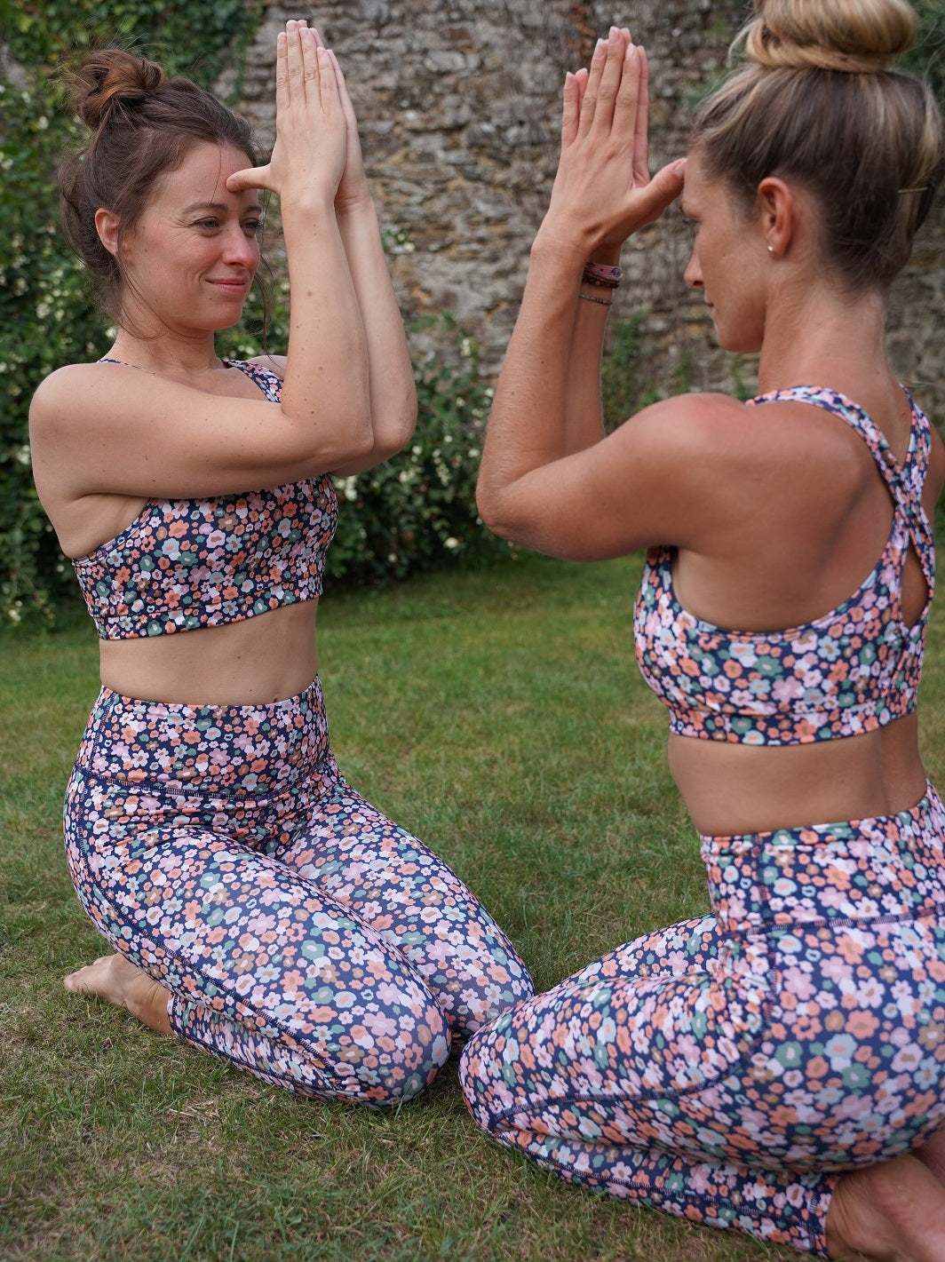 legging colibri parterre de fleurs ecoresponsable