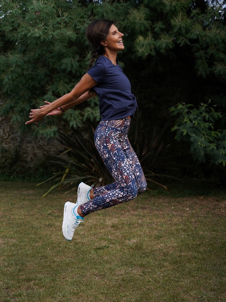 legging colibri motif safari made in france ecoresponsable
