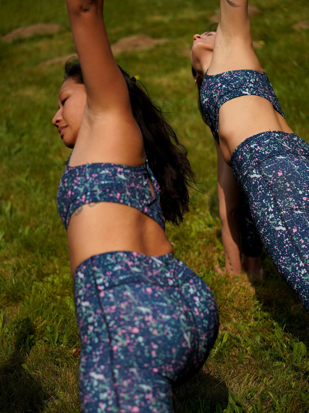 legging yoga colibri motif voie lactée ecoresponsable et made in france