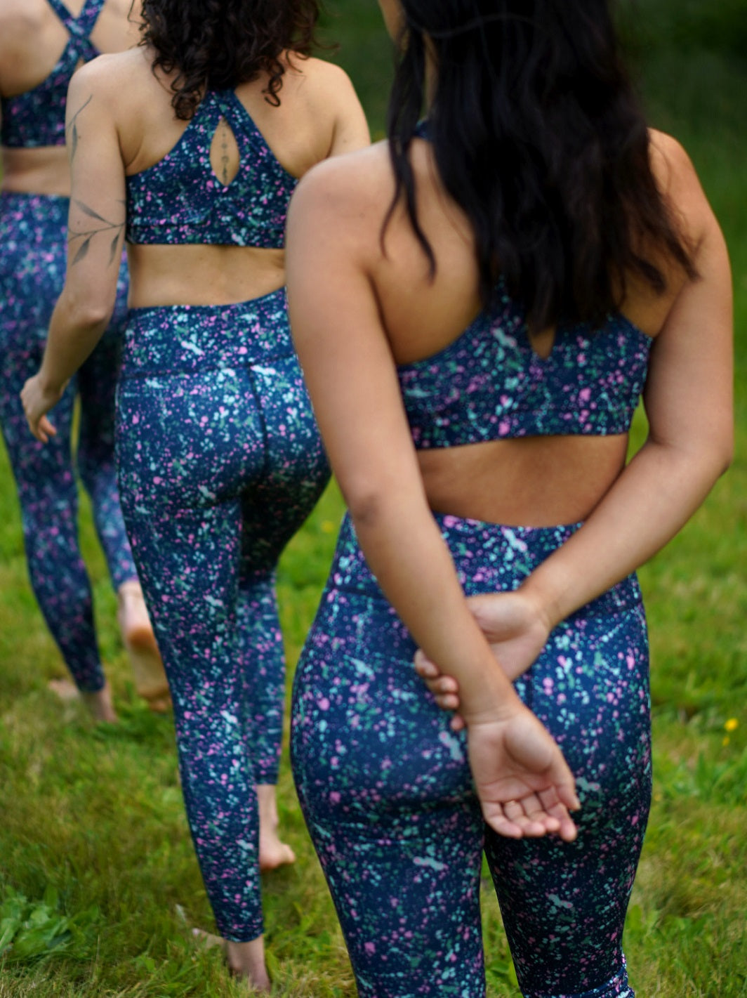 legging yoga colibri motif voie lactée ecoresponsable et made in france