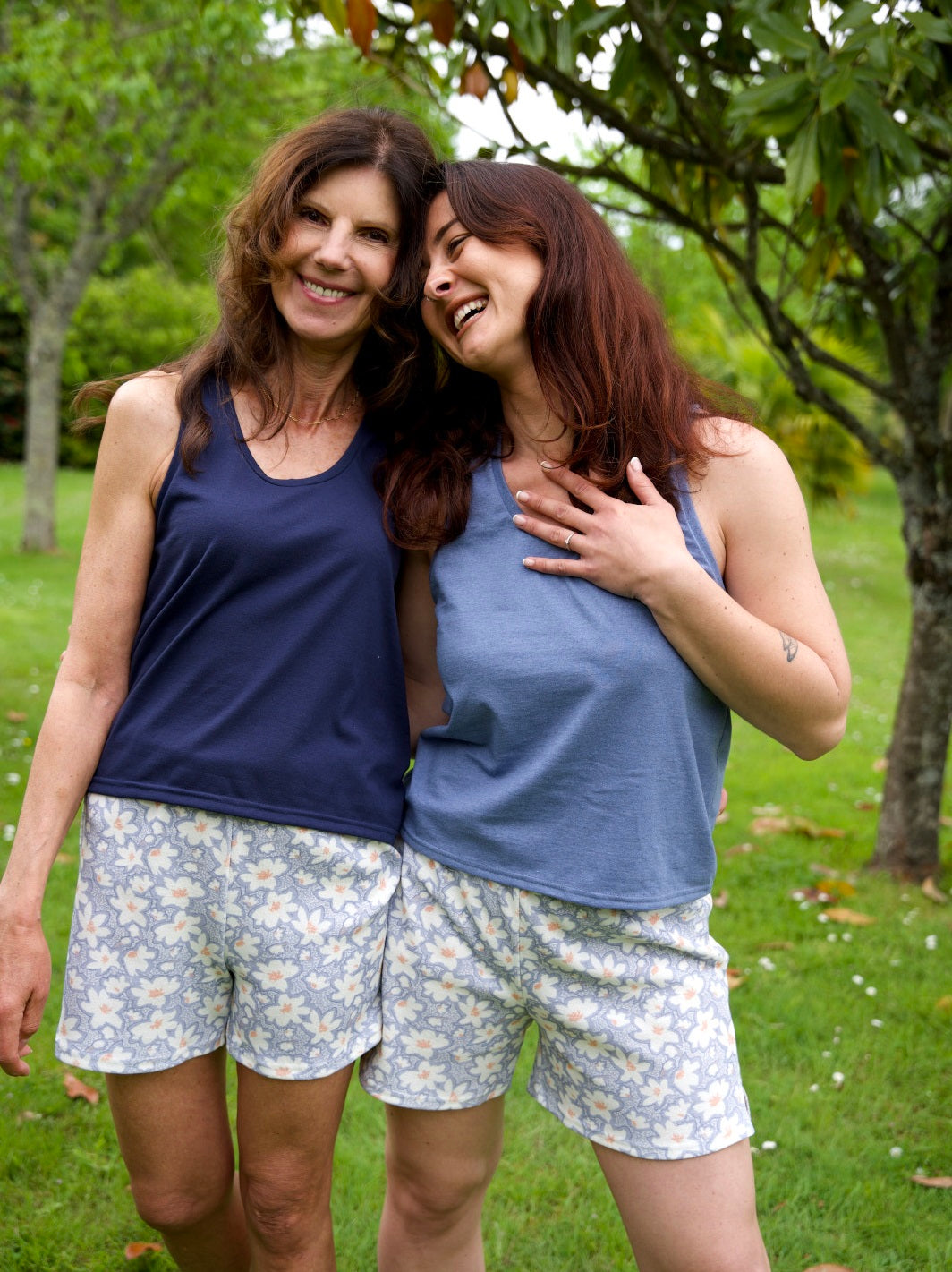 ALBATROS Pajama Shorts Summer Flowers