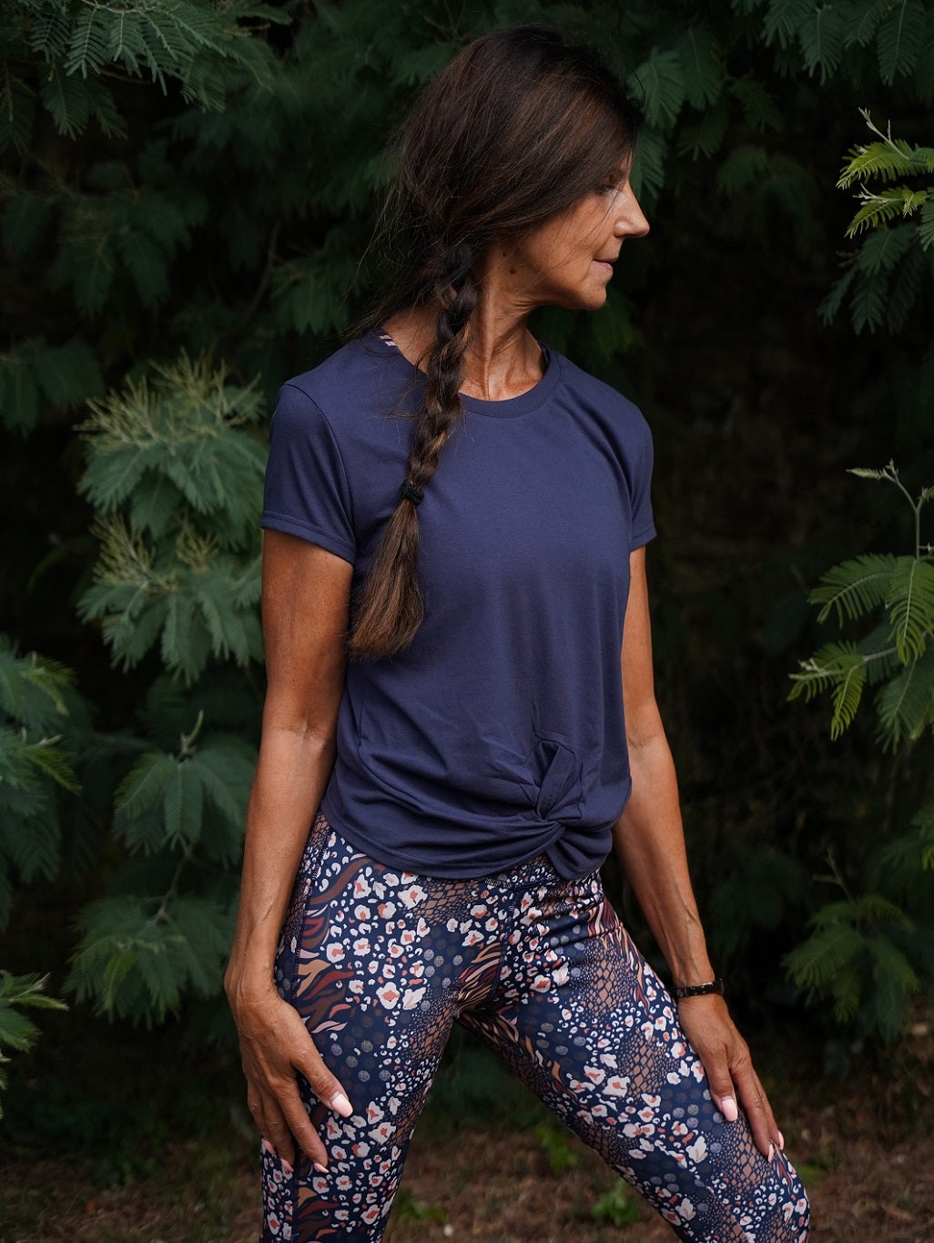 t-shirt toucan bleu marine