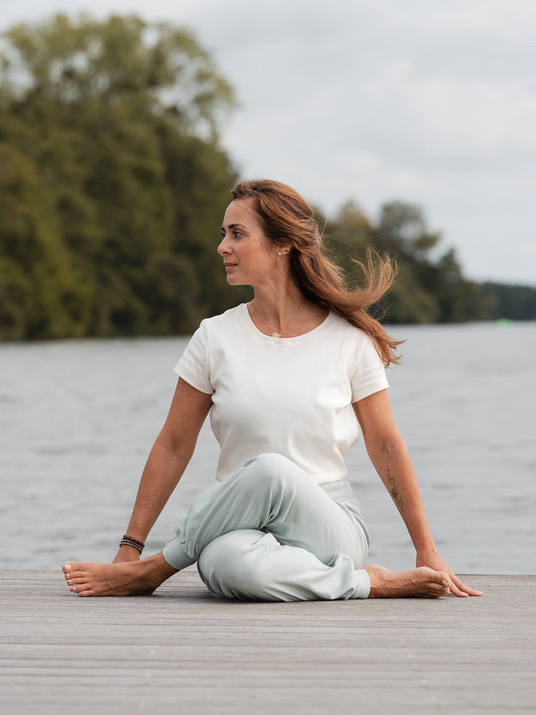 t-shirt pelican crème bio