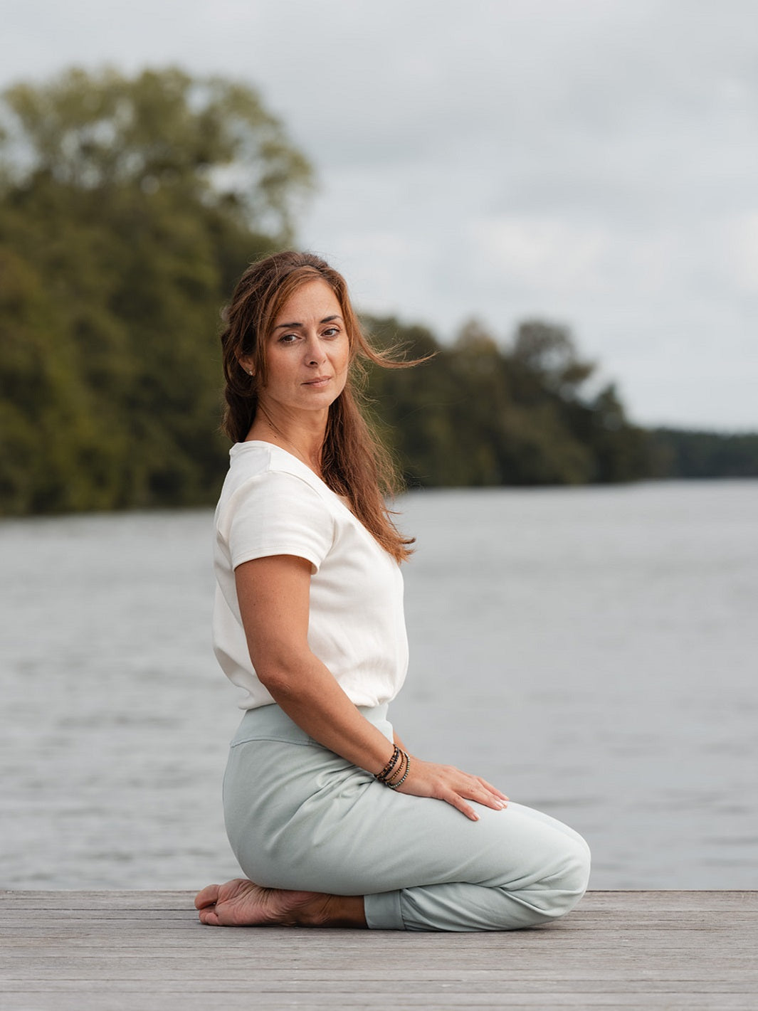 t-shirt pelican crème bio