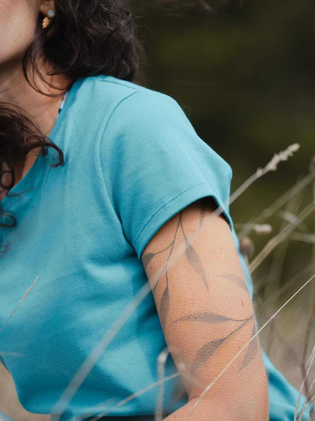 t-shirt pelican turquoise coton biologique