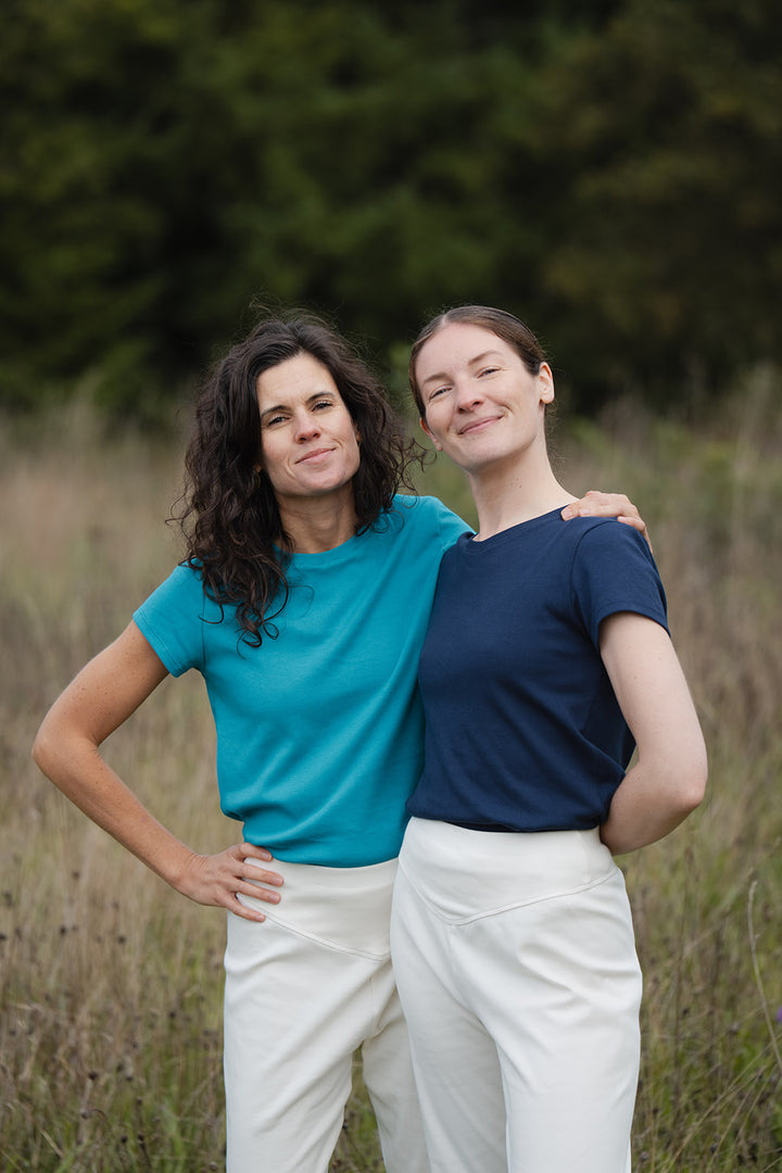 t-shirt pelican turquoise coton biologique