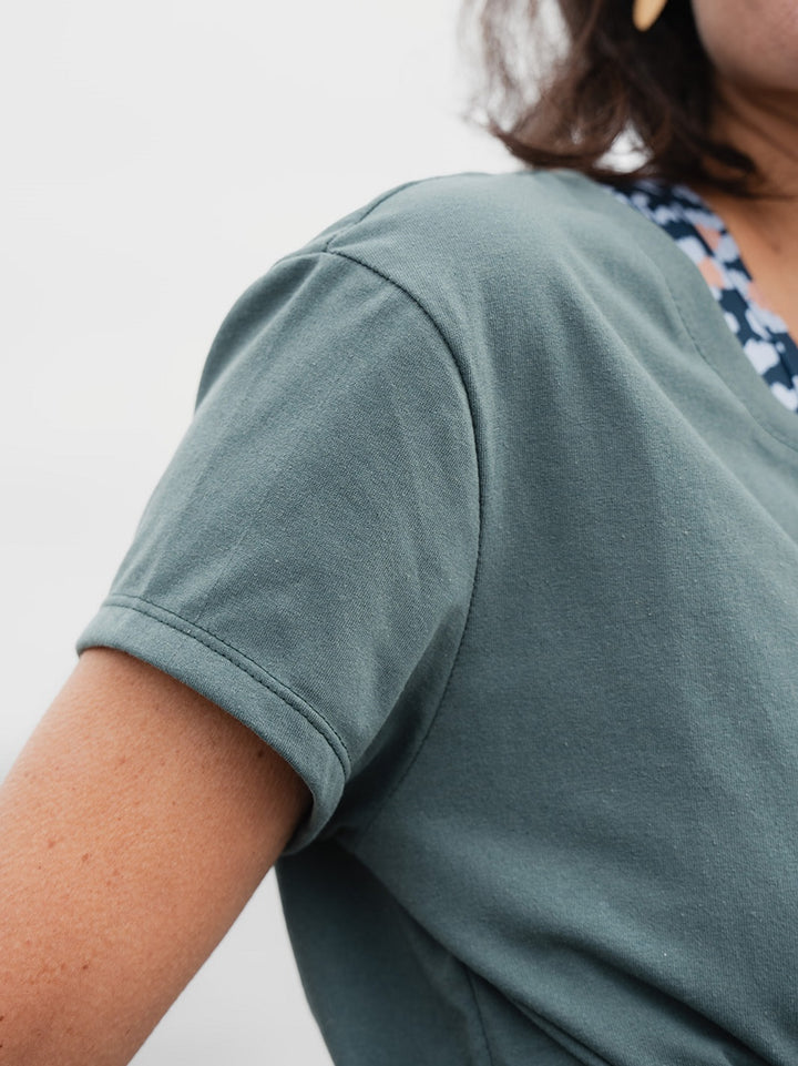 t-shirt yoga pelican vert foret