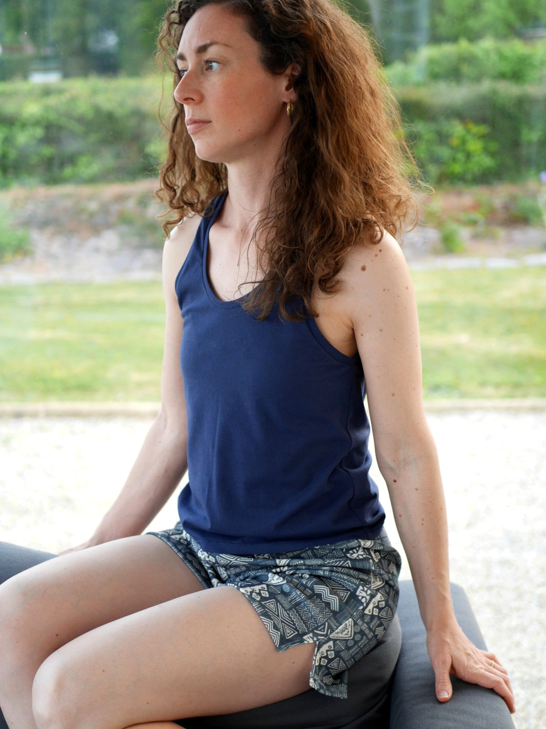 geopelie débardeur pyjama rossignol bleu marine