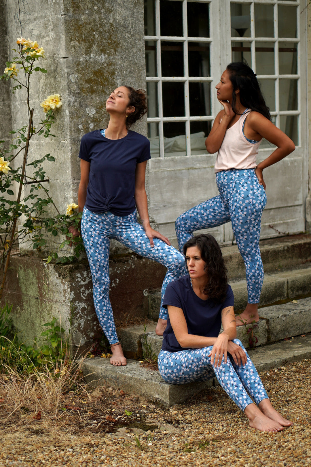 legging yoga femme écoresponsable motif éclosion