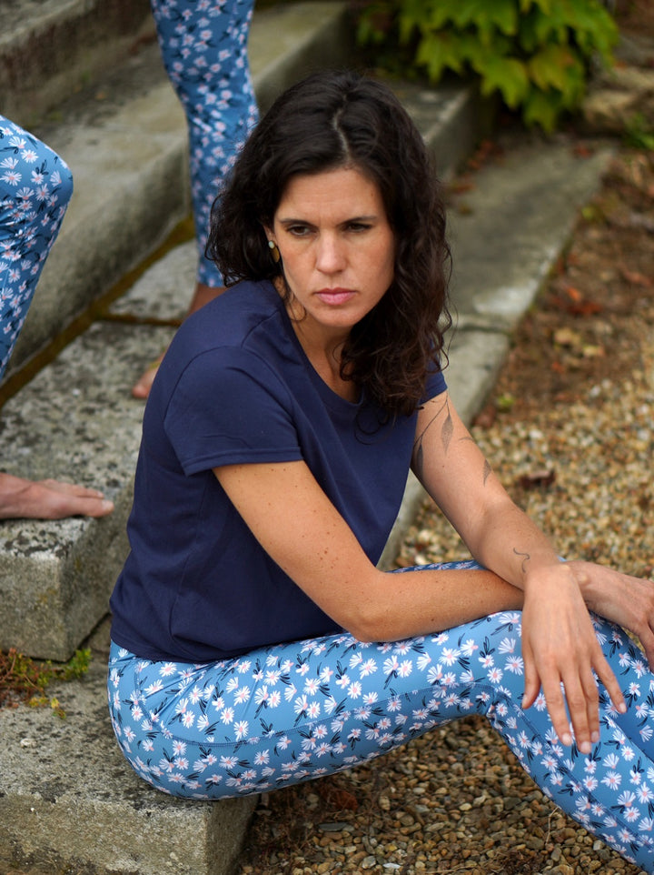 legging yoga femme écoresponsable motif éclosion