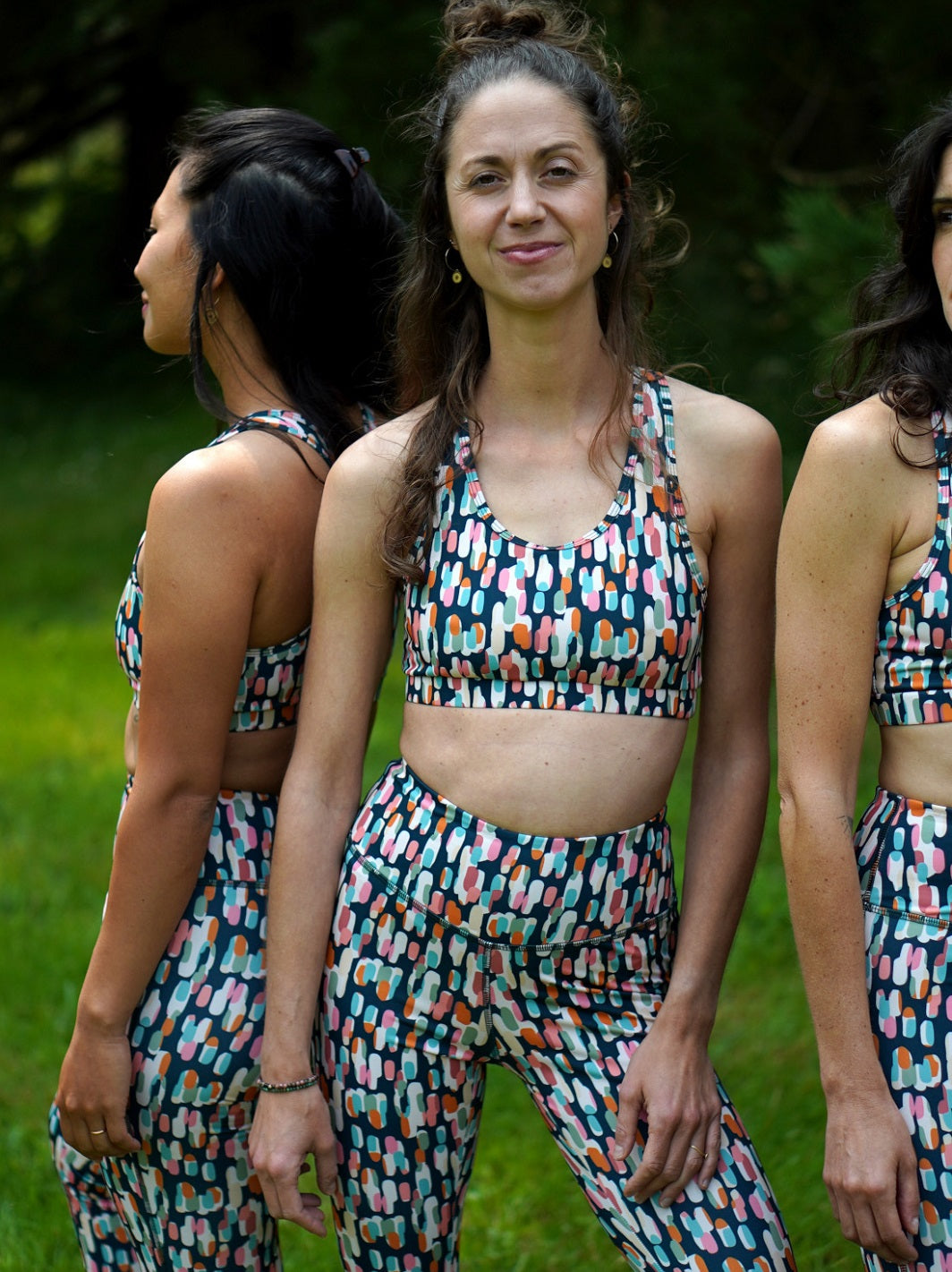 legging yoga femme écoresponsable motif illusion