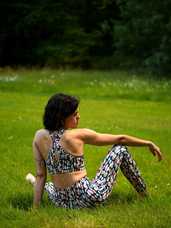 legging yoga femme écoresponsable motif illusion