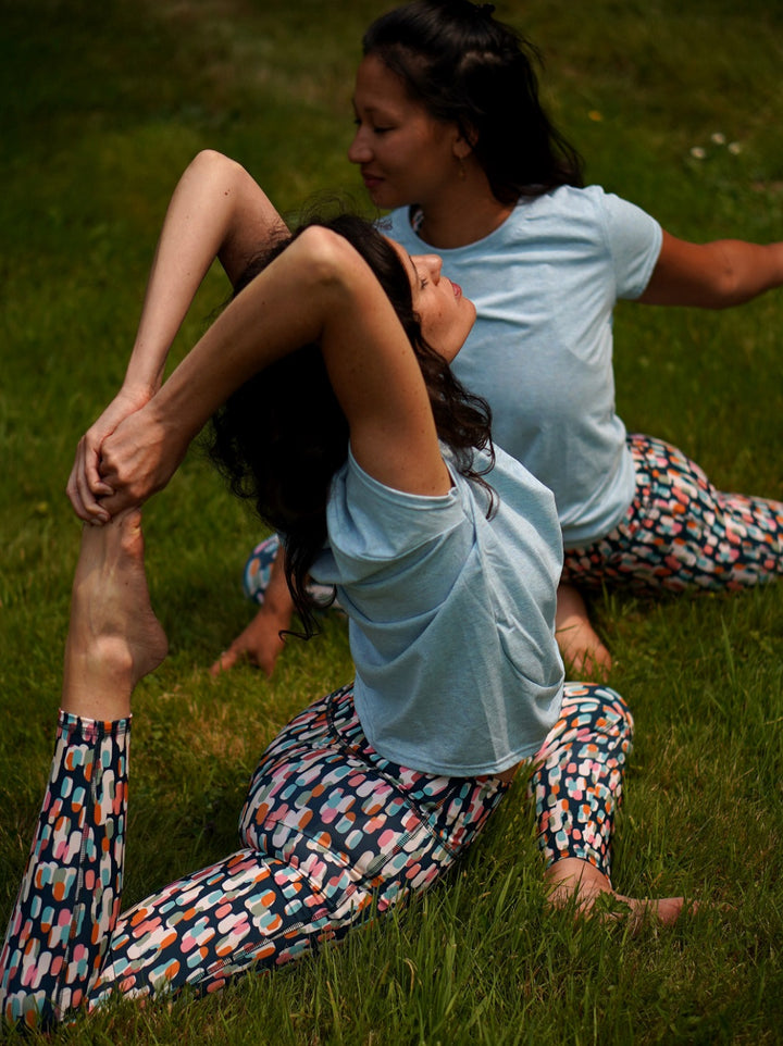 legging yoga femme écoresponsable motif illusion