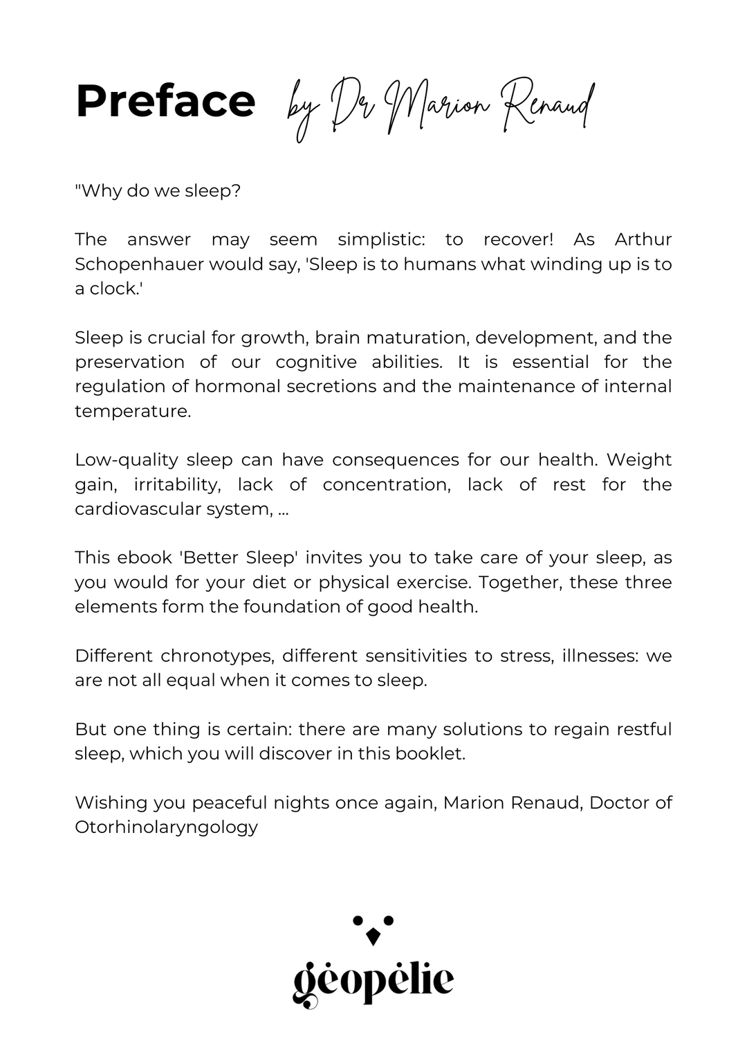 preface by doctor marion renaud