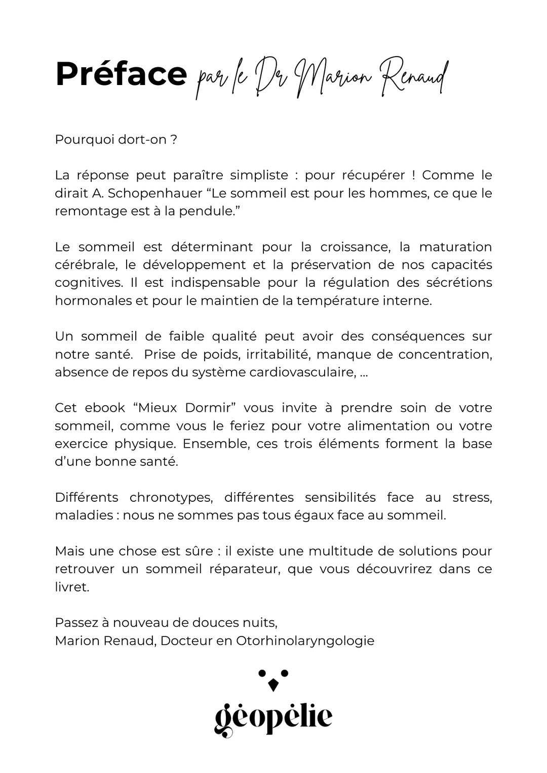 préface par le docteur marion renaud