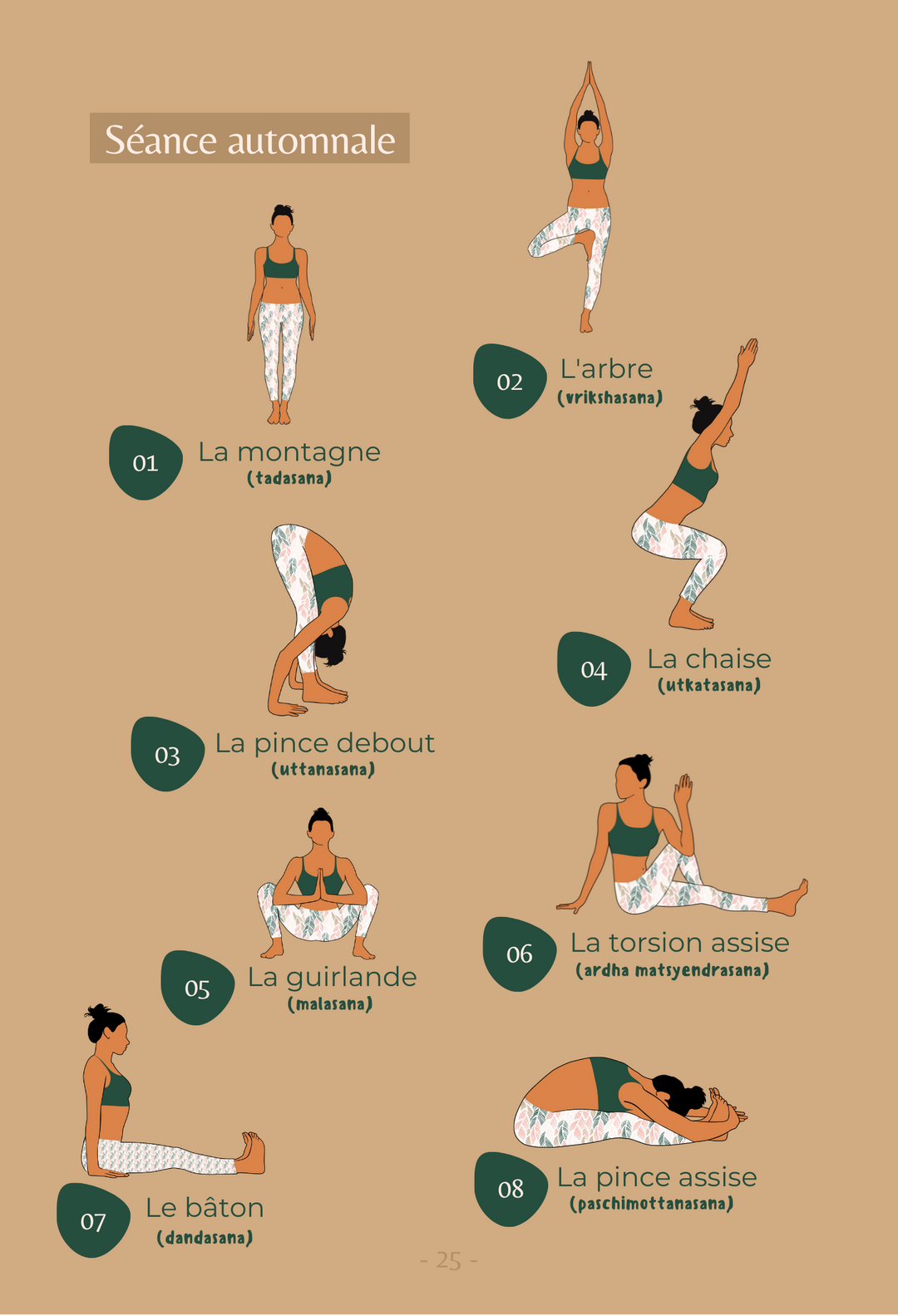 séance de yoga type pour l'automne