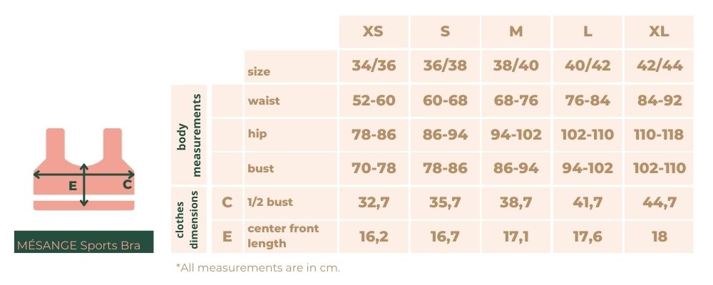 size_guide_mesange_sports_bra