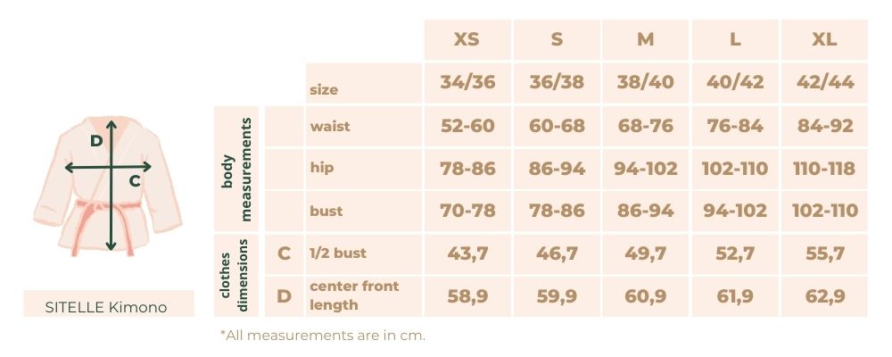 size_guide_sitelle_pajama_kimono