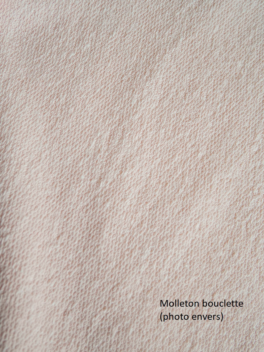 sweat héron rose en molleton 100% recyclé farbiqué en France