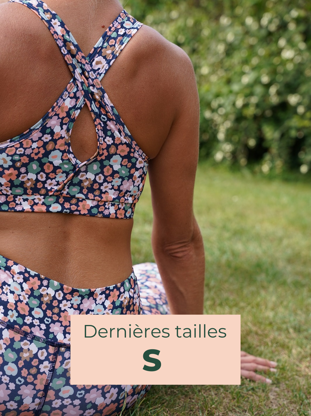 brassière yoga parterre de fleurs taille S