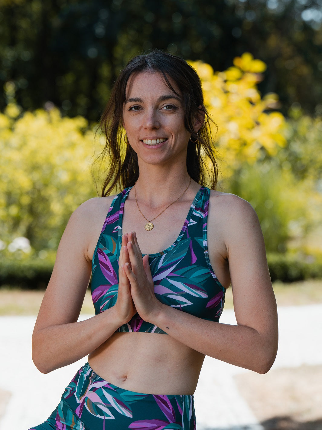 brassière yoga ecoresponsable mesange canopée