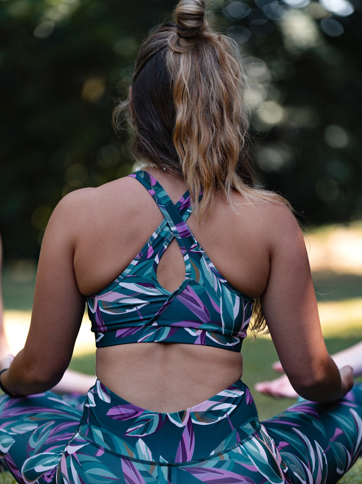 brassière yoga ecoresponsable mesange canopée