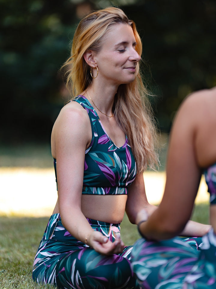 brassière yoga ecoresponsable mesange canopée