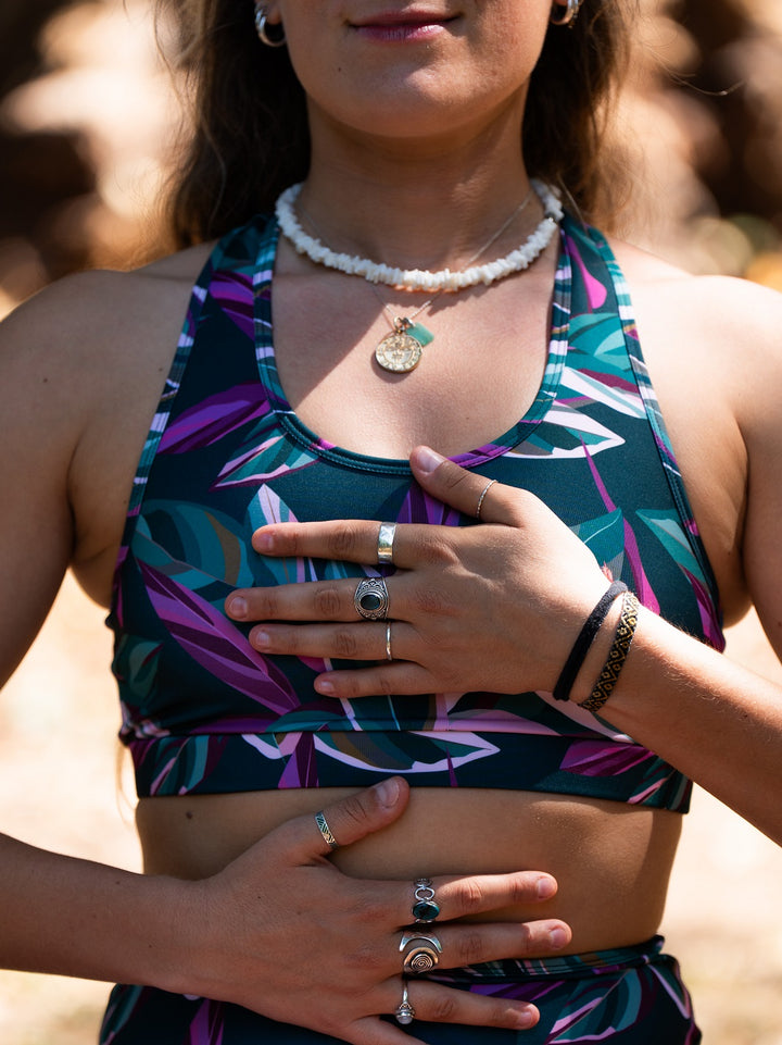 brassière yoga ecoresponsable mesange canopée