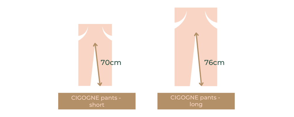 cigogne pajama pants length