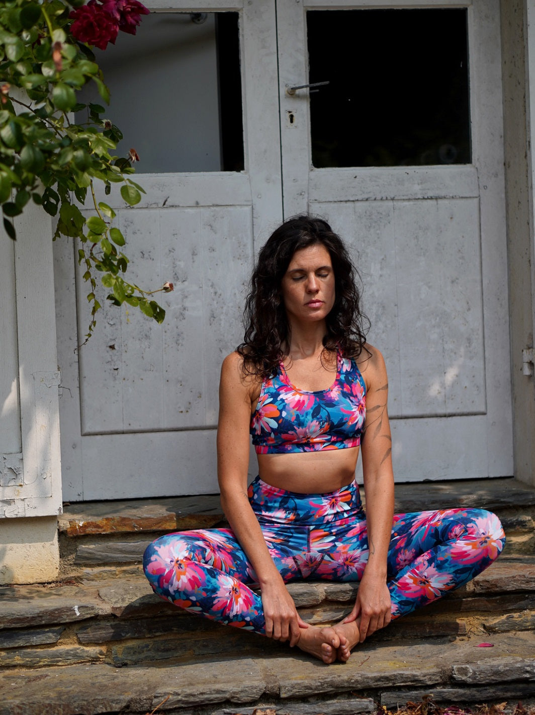 brassière yoga ecoresponsable et made in france mesange jaïpur fiesta