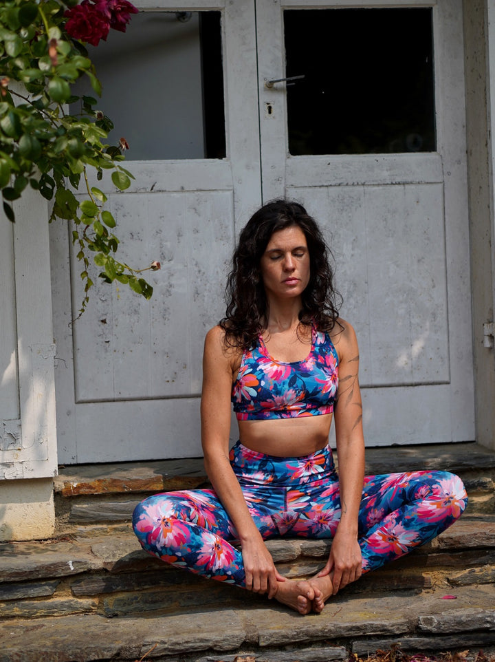 brassière yoga ecoresponsable et made in france mesange jaïpur fiesta
