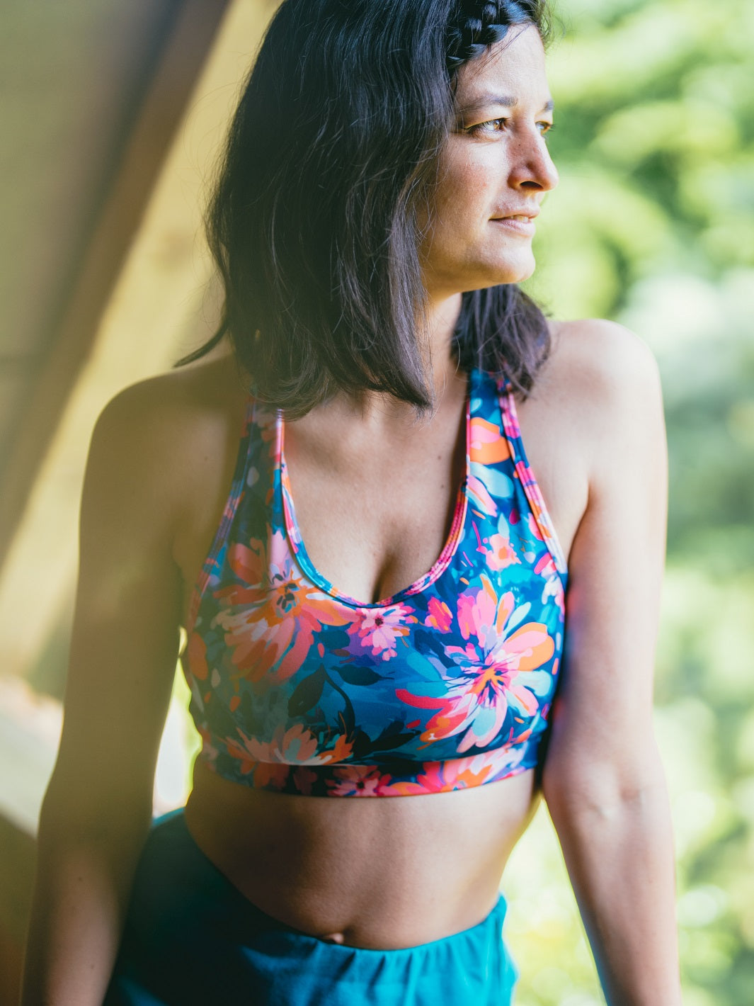 brassière yoga ecoresponsable et made in france mesange jaïpur fiesta 