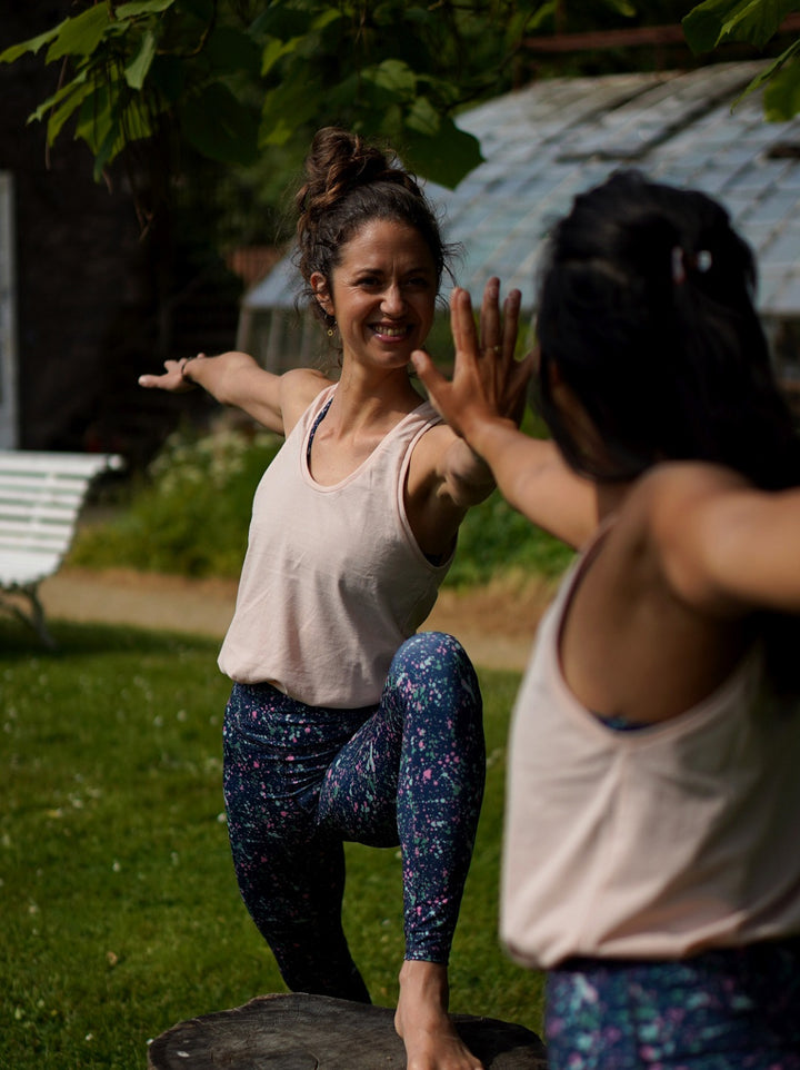 debardeur yoga sibia rose ecoresponsable et made in france