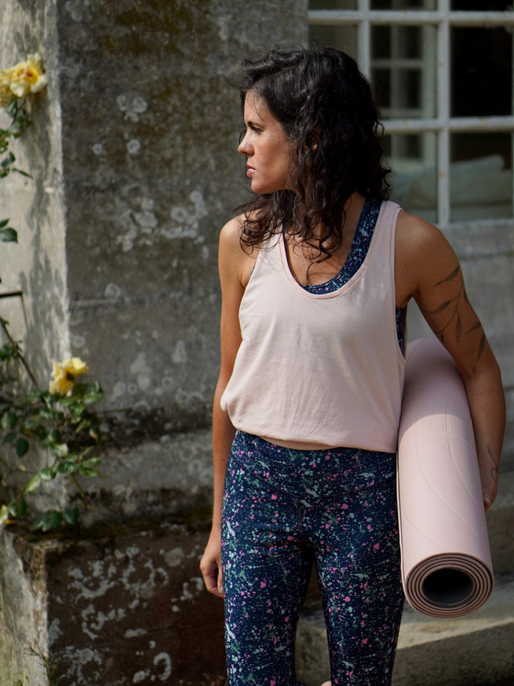 debardeur yoga sibia rose ecoresponsable et made in france