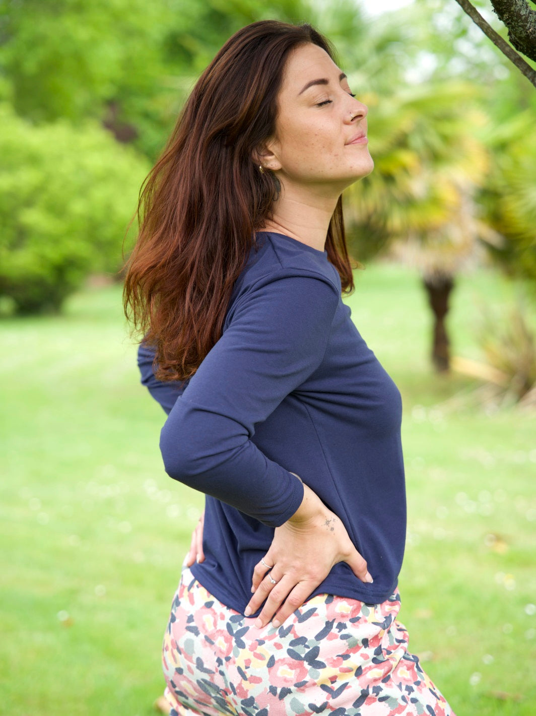 Pantalon Au Jardin + T-Shirt Marine