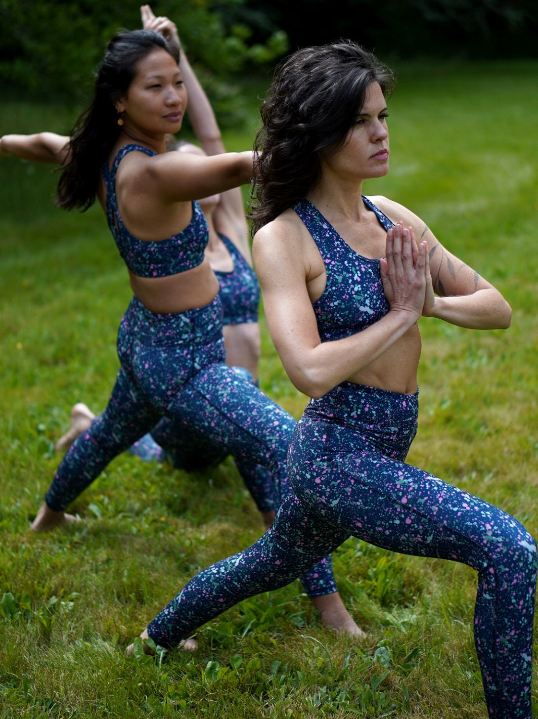 legging yoga colibri motif voie lactée ecoresponsable et made in france