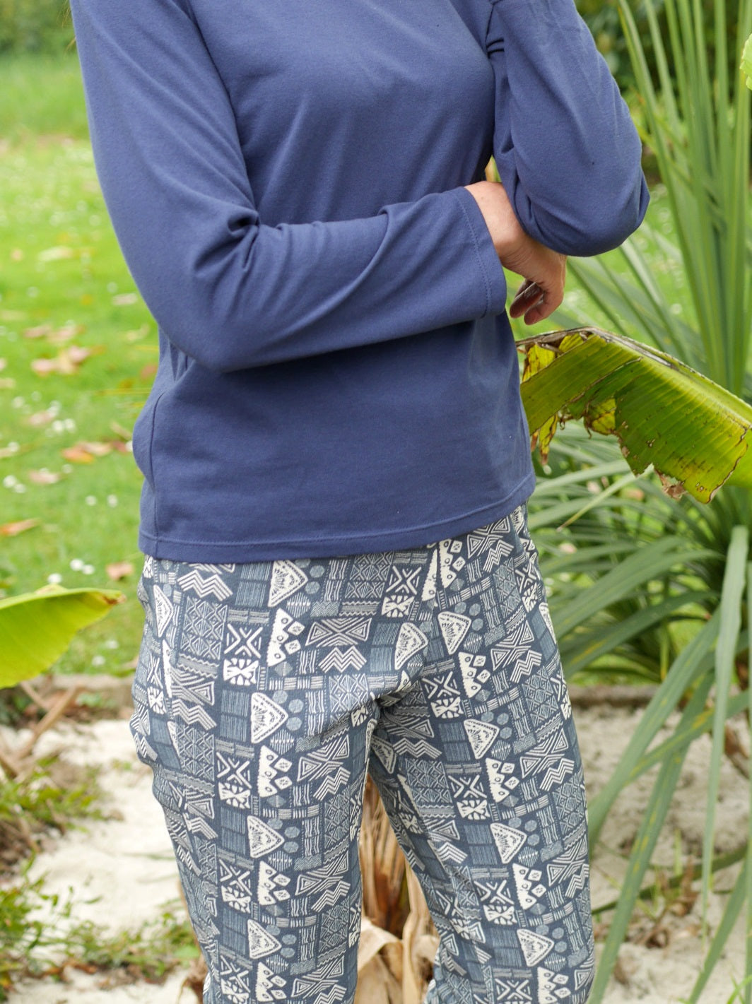 Pantalon de pyjama GOELAND motif ethnique made in france ecoresponsable