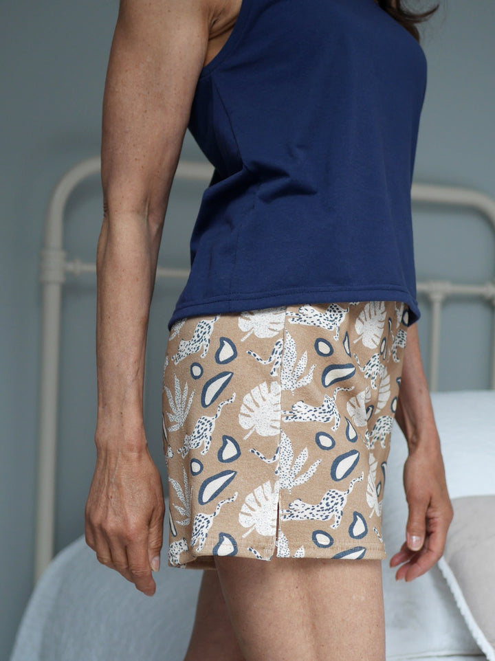 ALBATROS Pajama Shorts Panther Print