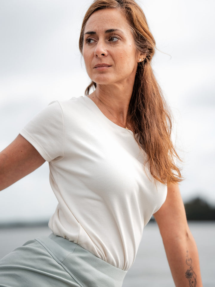 t-shirt pelican crème bio 